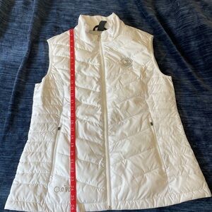 Pebble Beach Golf Links Women's White Quilted Vest